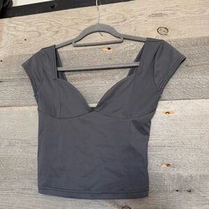 Elegant Charcoal Crop Top